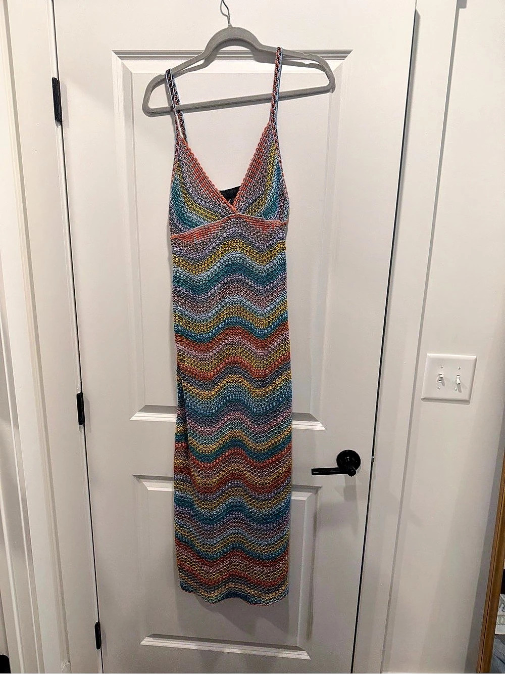 Zara crochet maxi dress Size L